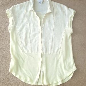 Lucky Brand yellow blouse size medium